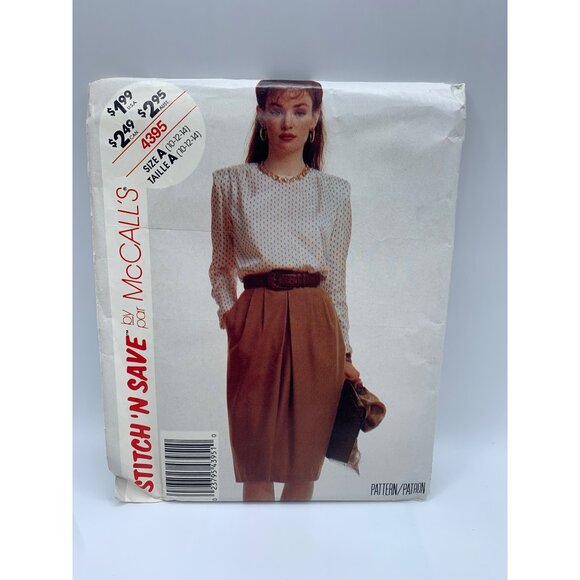 McCall's Misses Blouse Shirt Skirt Sewing Pattern sz 10-14 4395 - uncut - Picture 1 of 2